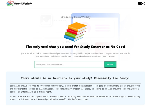 Homeworkify Chegg alternative