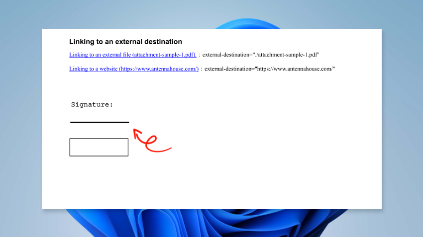 create signature block in pdf