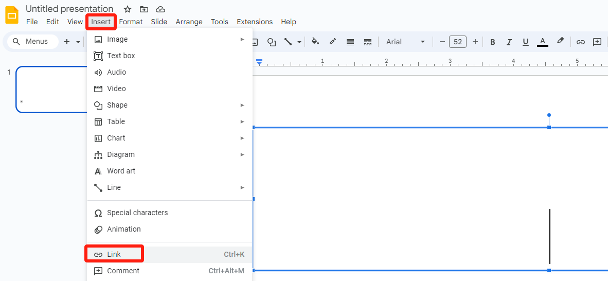how to add audio to Google Slides as a Google link 2