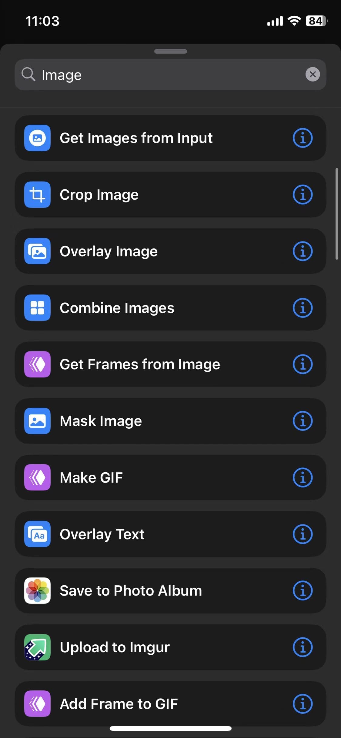 How to add combine images actions to Shortcuts