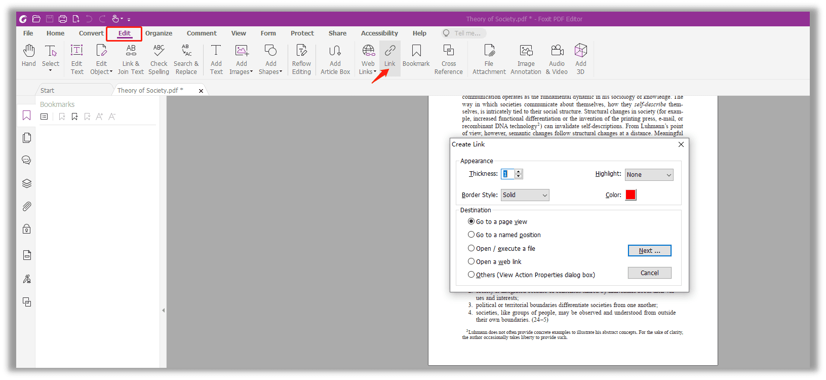 How to add hyperlinks to a PDF in Foxit PDF