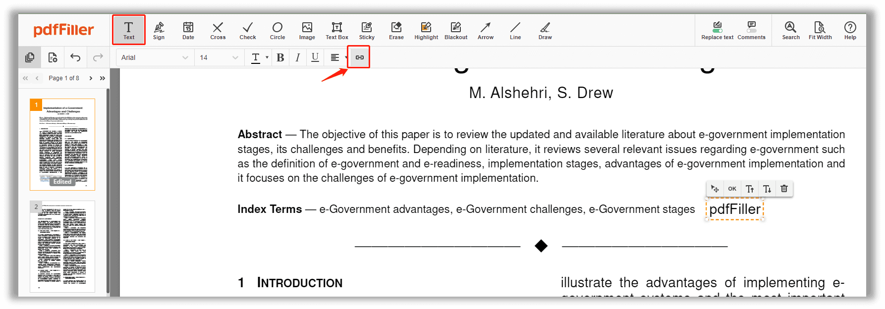 How to add links to a PDF in pdfFiller for free