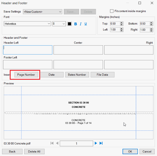 Click Page Number in Bluebeam Revu