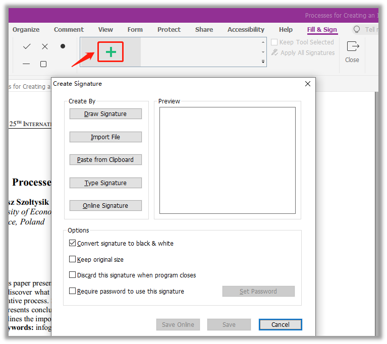 How to add a signature to a PDF in Foxit PDF