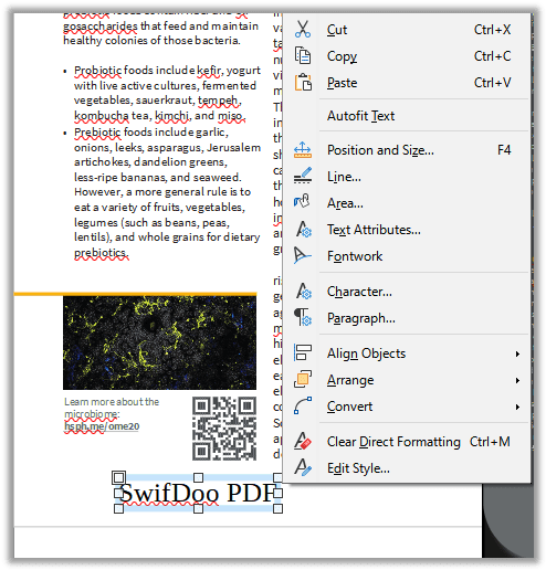 How to add a text box to a PDF in LibreOffice