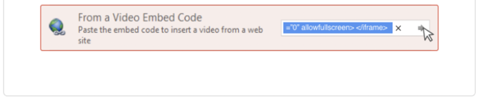 Insert YouTube Video into PowerPoint through Embed Code 2
