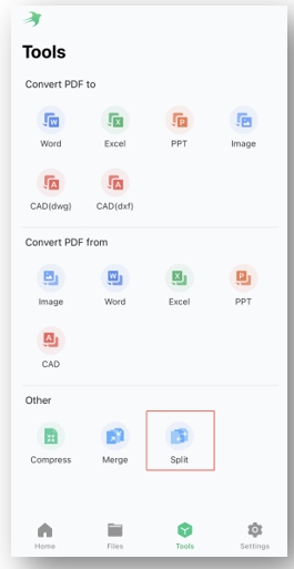 How to split PDF into multiple files on mobile