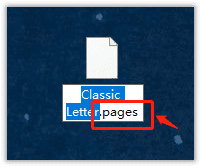 How to change the extension of the Pages document