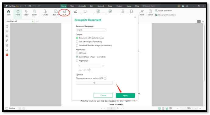 How to change the font size in Adobe Acrobat alternative on scanned PDFs