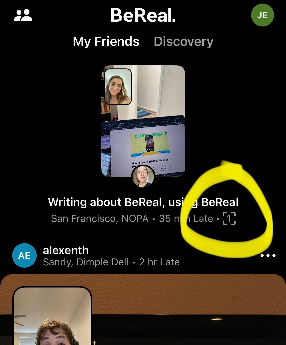 How to Check Screenshots on BeReal