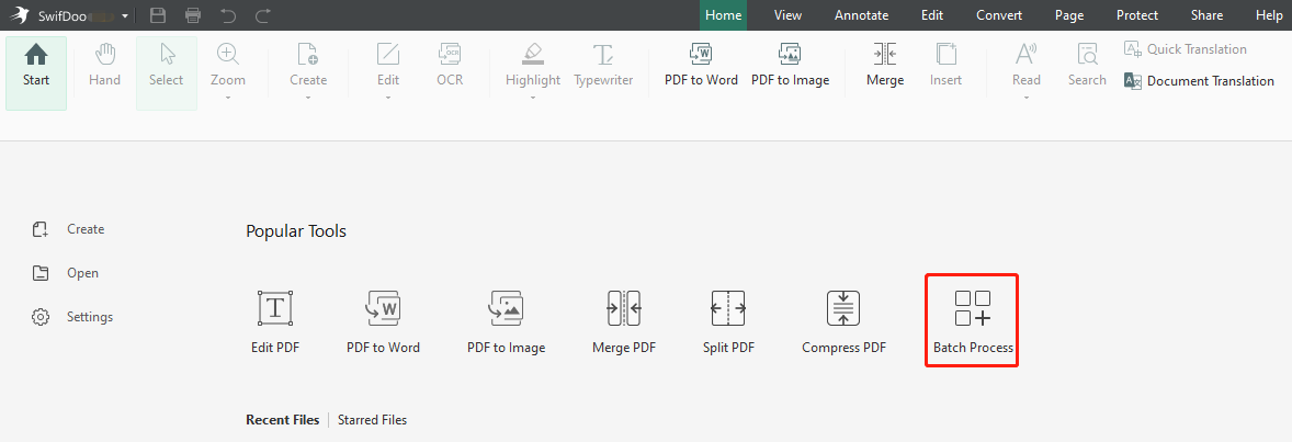 How to combine JPG into one PDF with SwifDoo PDF step 2