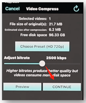 How to compress a video on iOS 1