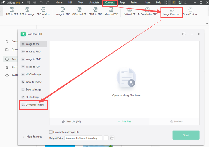 How to Compress an Image with SwifDoo PDF step 1