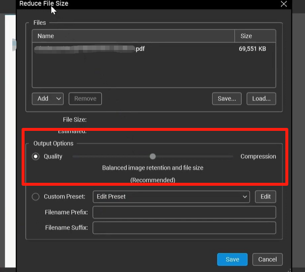 How to Compress a PDF in Bluebeam: Step 3