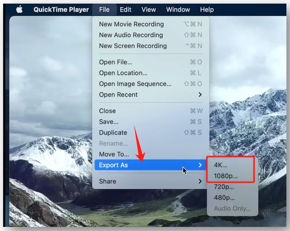 How to compress video on Mac in QuickTime Player