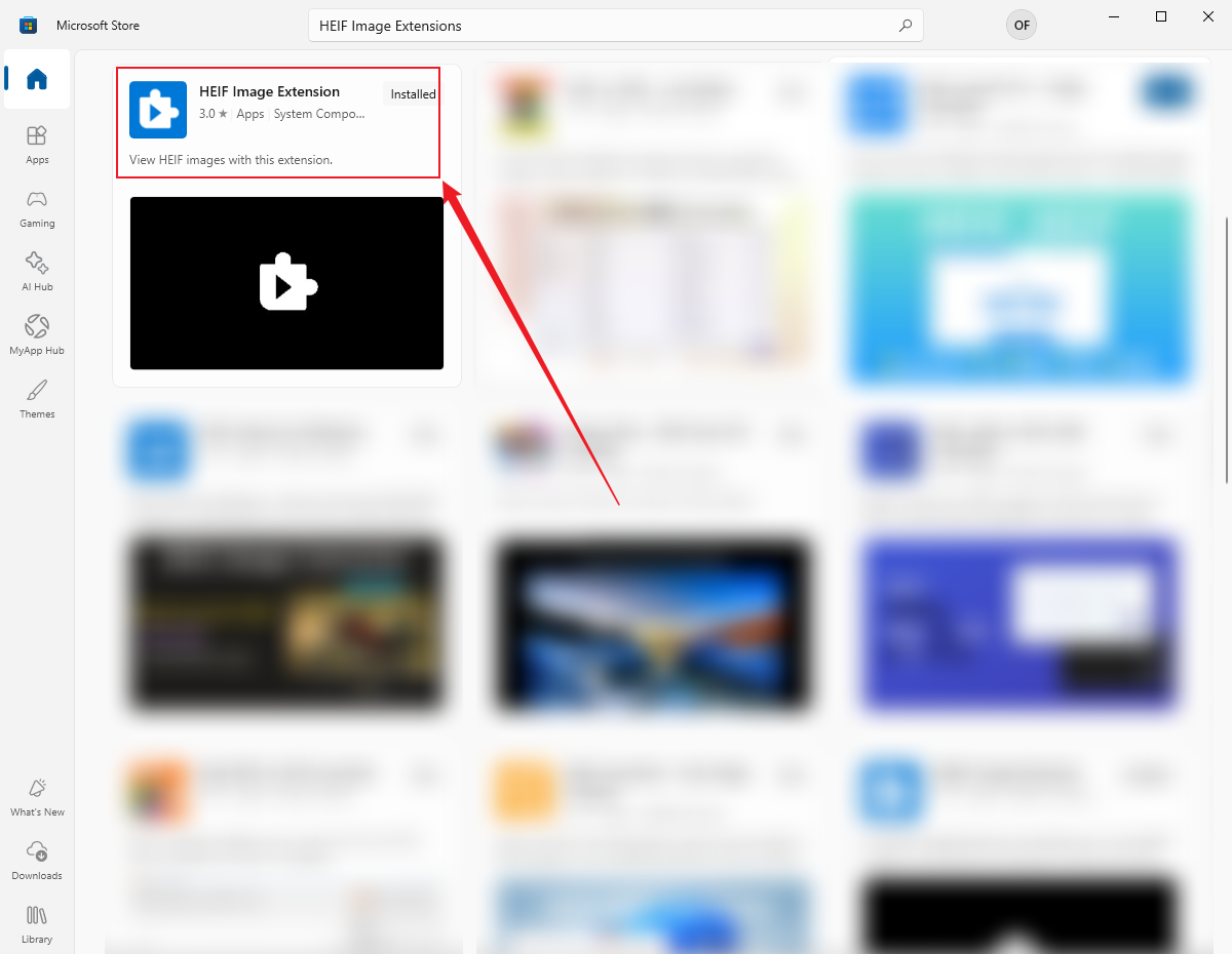 Find HEIF Image Extension in the Microsoft Store and install it on your Windows PC