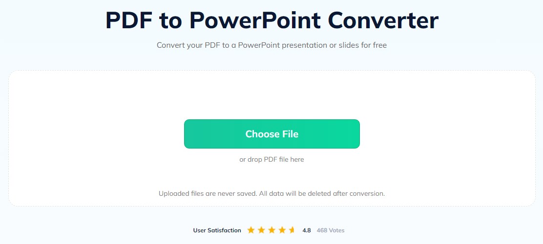 Convert PDF to PPT via Online Converter