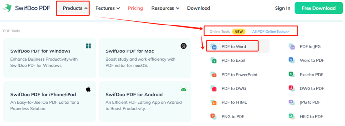 How to Convert PDF to Word on Mac with Online Tool 1