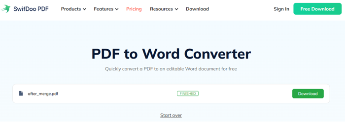 How to Convert PDF to Word on Mac with Online Tool 3