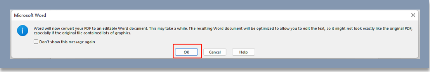 How to copy image from PDF with Microsoft Word step 2