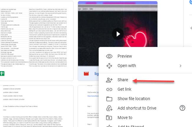 how to create a link for a video with Google Photos