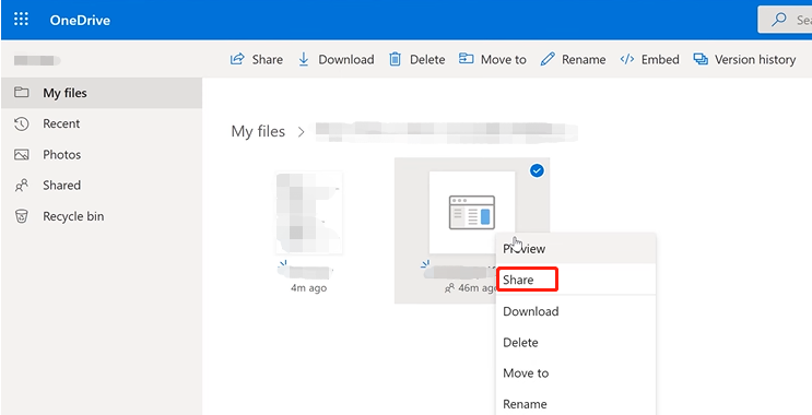 How to create a link to a PDF with OneDrive step 2