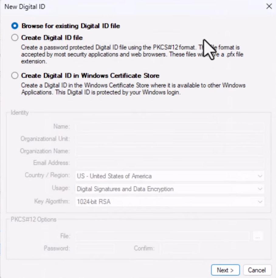 Create a digital signature in Bluebeam