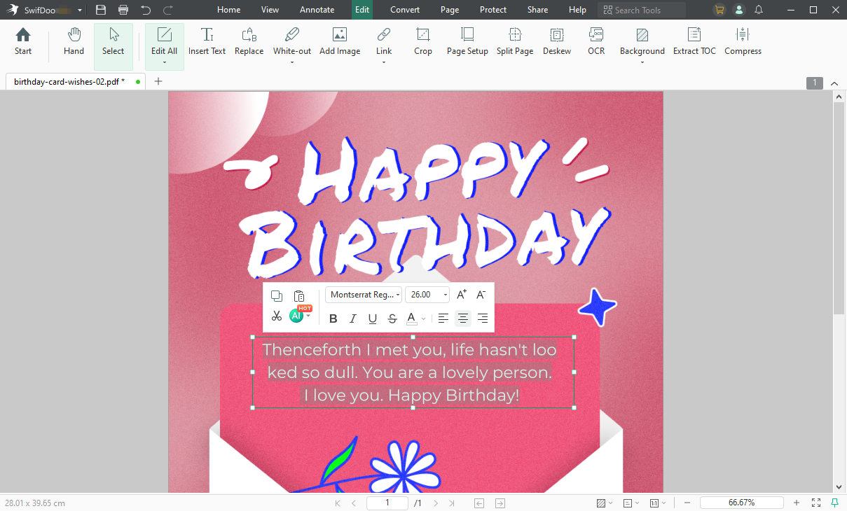 how to create and personalize birthday card for soulmate
