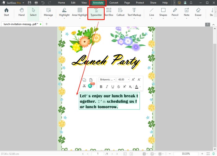 How to Create and Design a Lunch Invitation Card 2