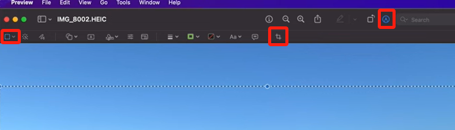 how to crop a screenshot on Mac in Preview