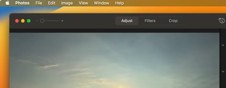 how to crop a screenshot on Mac using the Photos app