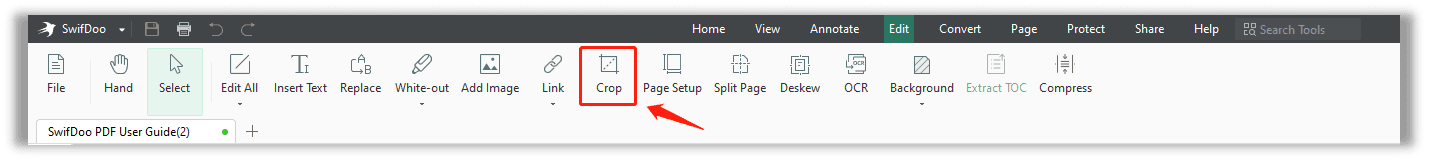 How to crop a PDF in SwifDoo PDF