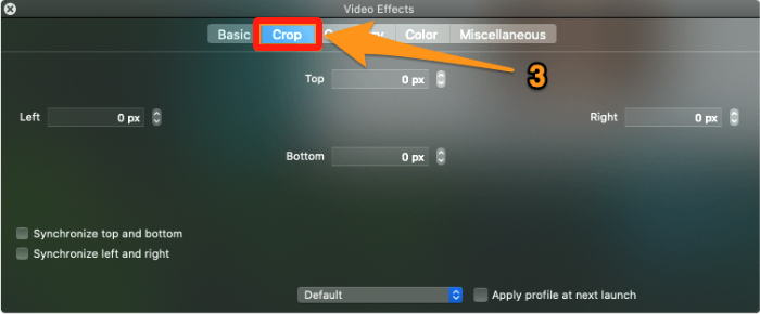 How to crop video in VLC on Mac