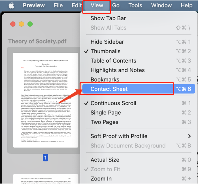 How to cut pages from PDF with Preview step 2