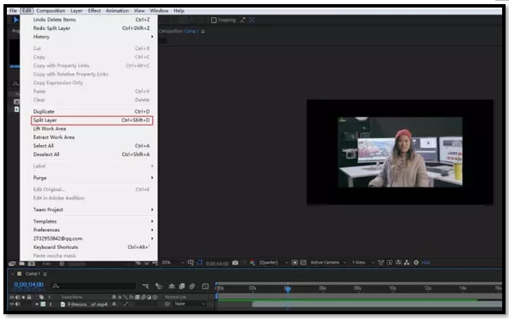 How to cut video in After Effects on PC