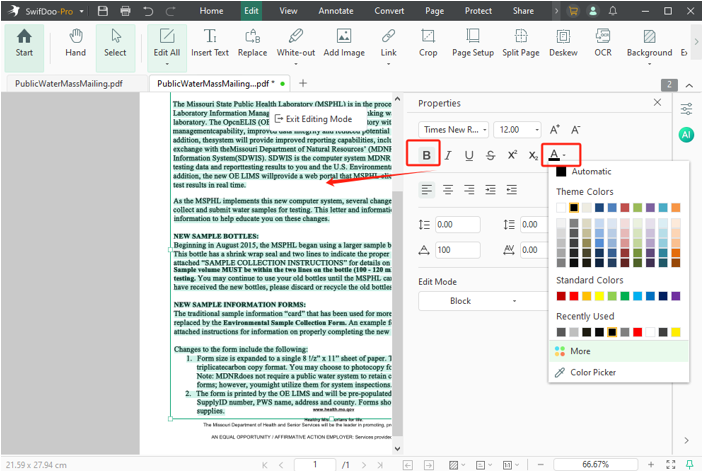 How to Darken Text in PDF with SwifDoo PDF 3