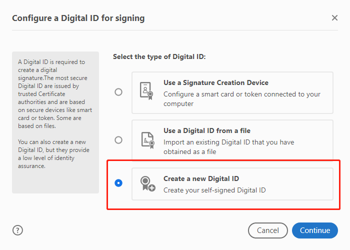 unable to digitally sign pdf document