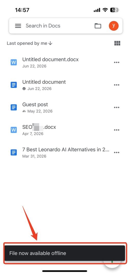 file available offline google doc