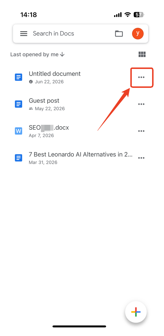 google docs mobile app