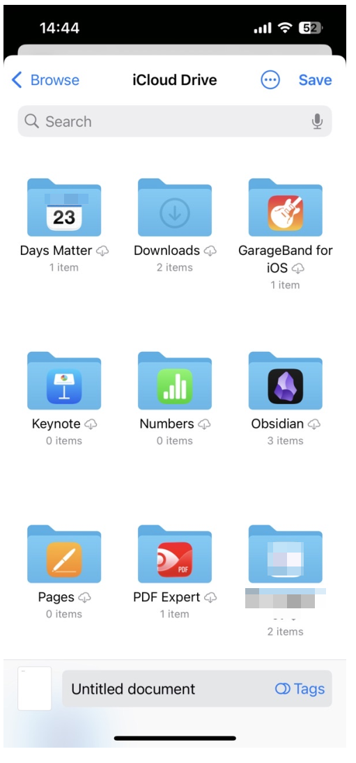 save to files menu google doc app