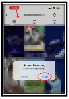 How to download Instagram videos on iPhone devices without any app: Stop recording