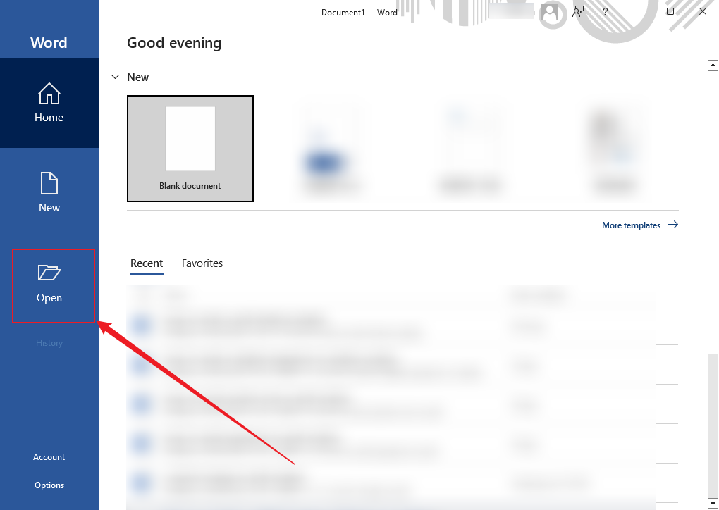 Click Open to open the target PDF in Microsoft Word