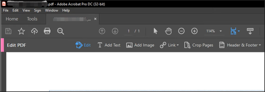 How to edit PDF on Windows with Adobe Acrobat step 2