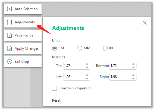 How to edit page margins in a PDF