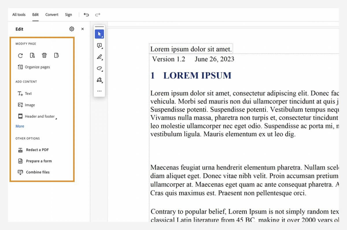 Edit PDF Text on Mac via Adobe Acrobat