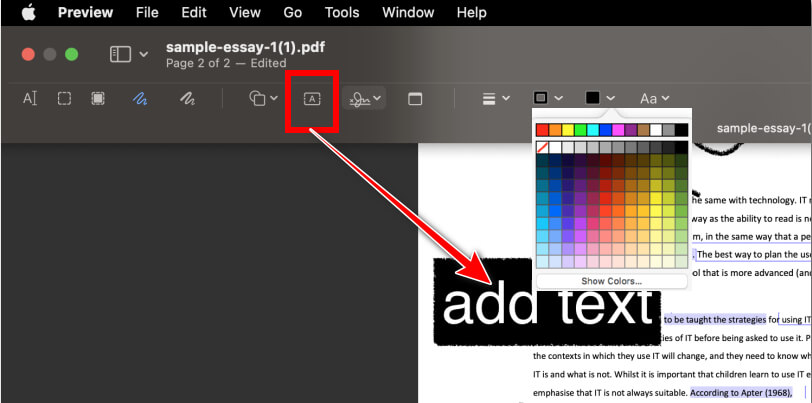 Edit PDF Text on Mac in Preview