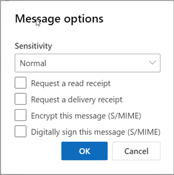 Encrypt Email in Outlook Web