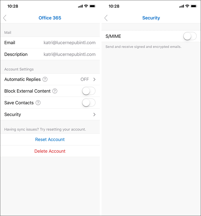 Encrypt Email on Mobile Phone