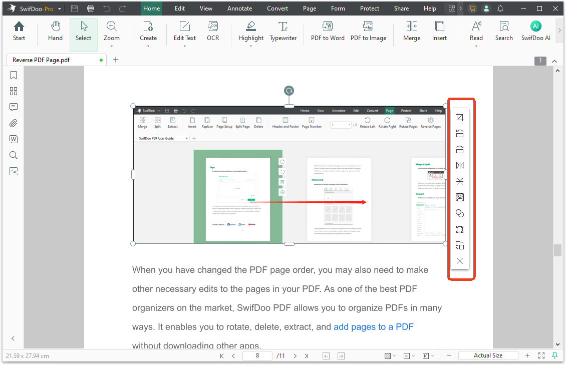 SwifDoo PDF PDF image resizer