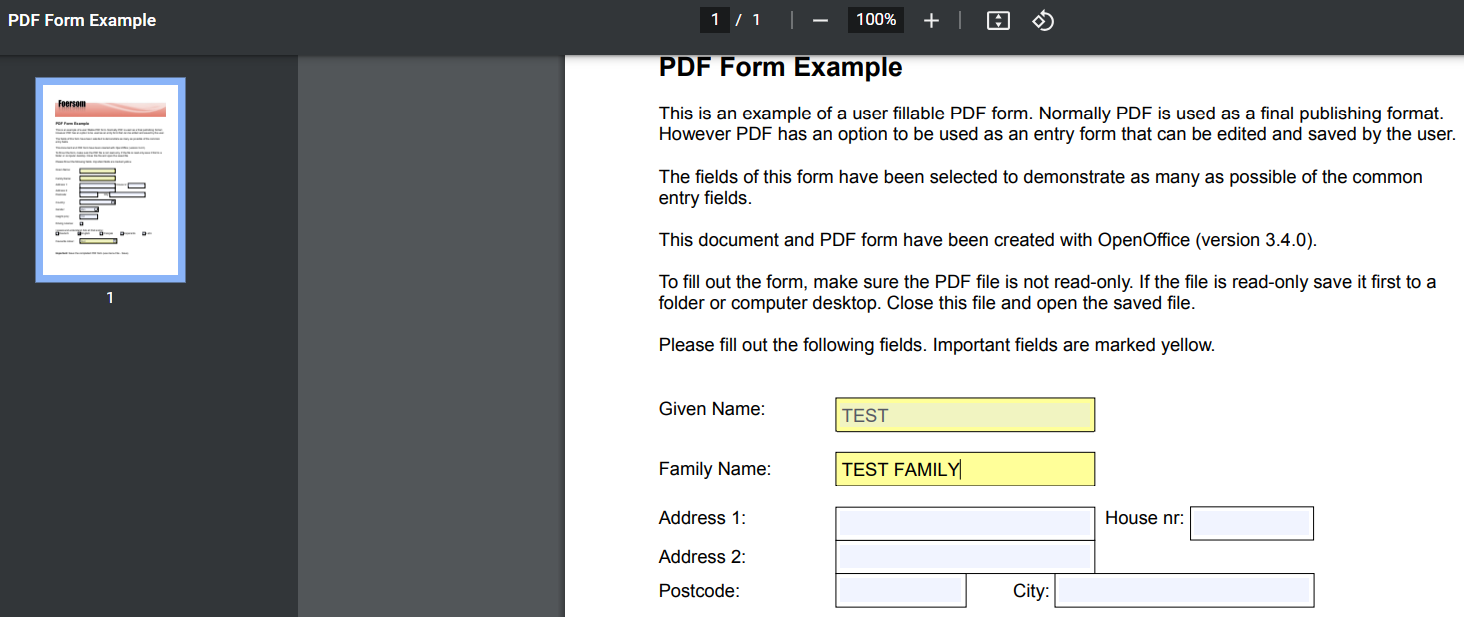How to fill out a PDF form on Windows with web browser step 2